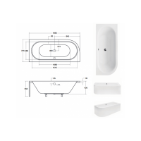 Акрилова ванна Besco Avita 170x75 R, асиметрична (WAV-170-NP)